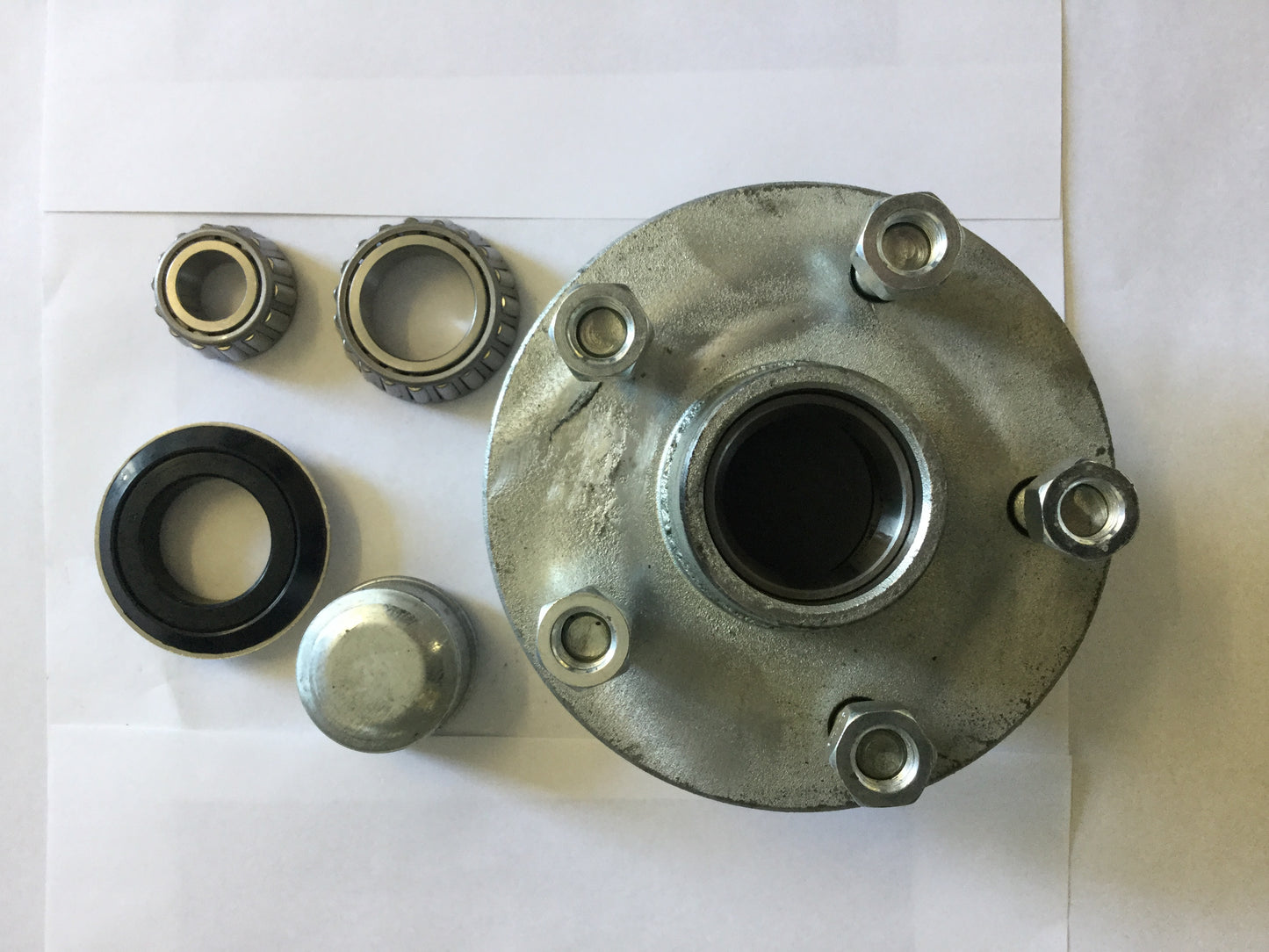 Galvanised Holden HT Lazy Hub with LM Bearing Kit